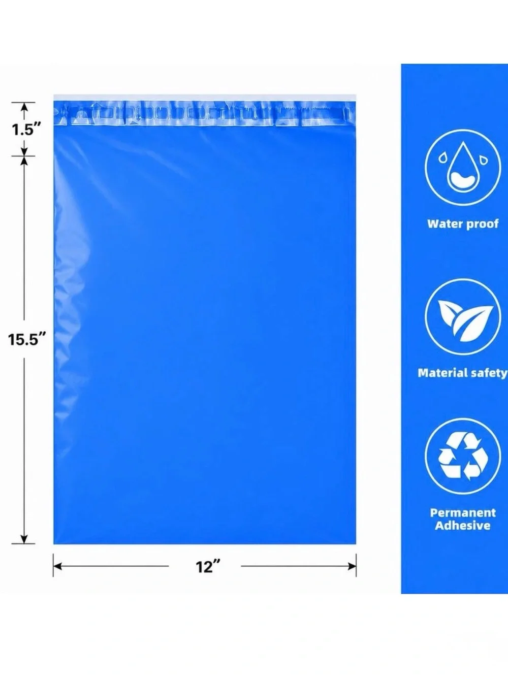 💙15~NEW Blue Poly Mailers size 12x15.5 & 3 FREE 6x9 Polymailers!!!